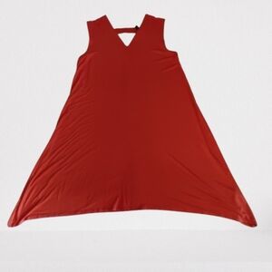 NWOT ELEN FISHER Dress Size Medium Burnt Orange Viscose Stretch